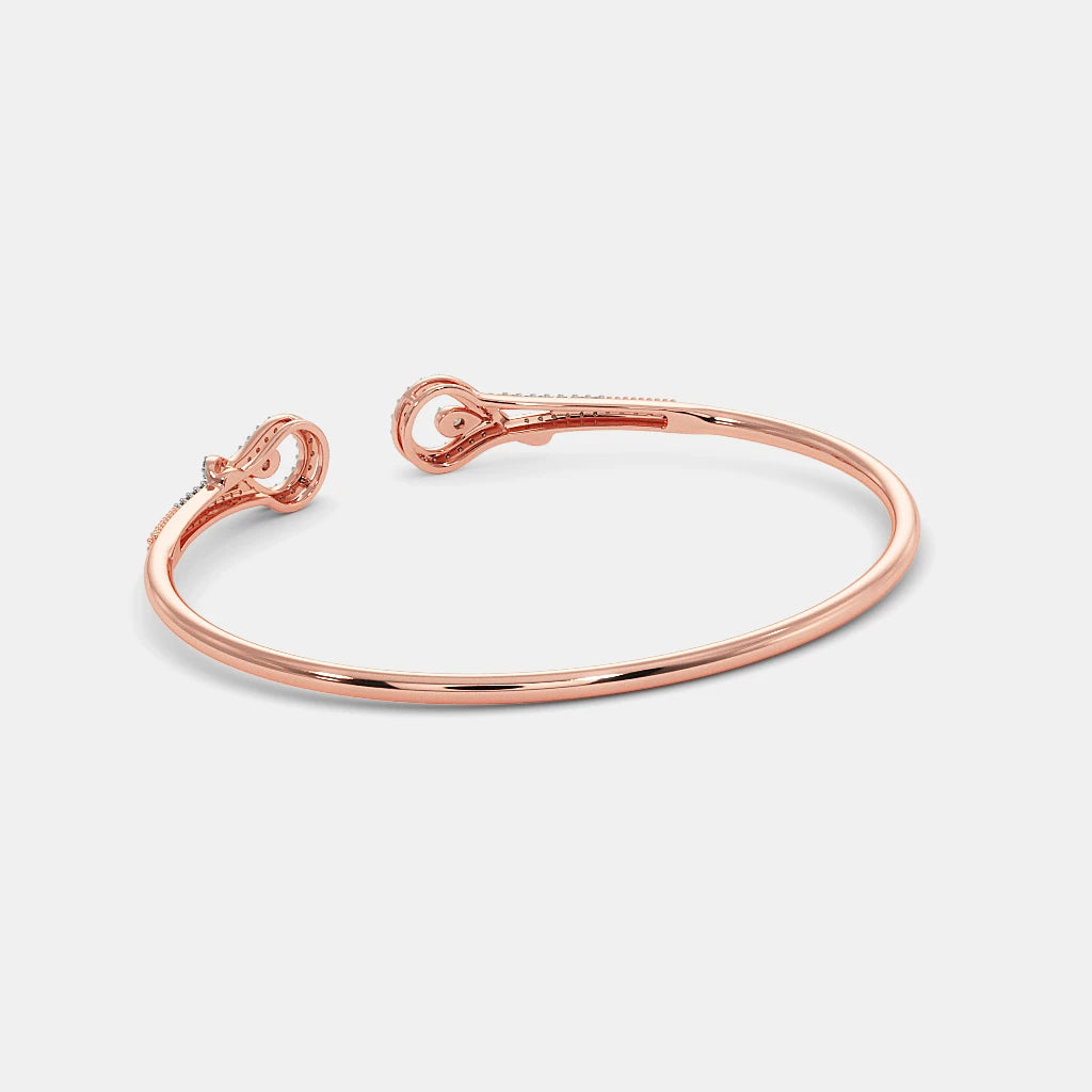 Exquisite Diamond Charm Bangle