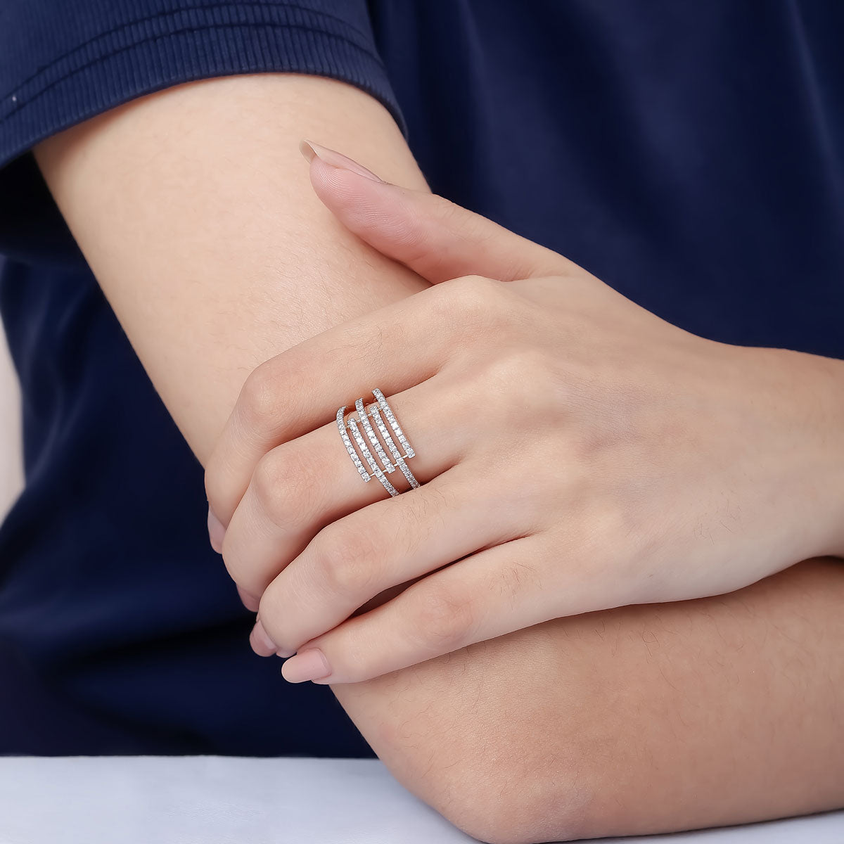 Sculpted in Perfection: Designer Diamond Ring