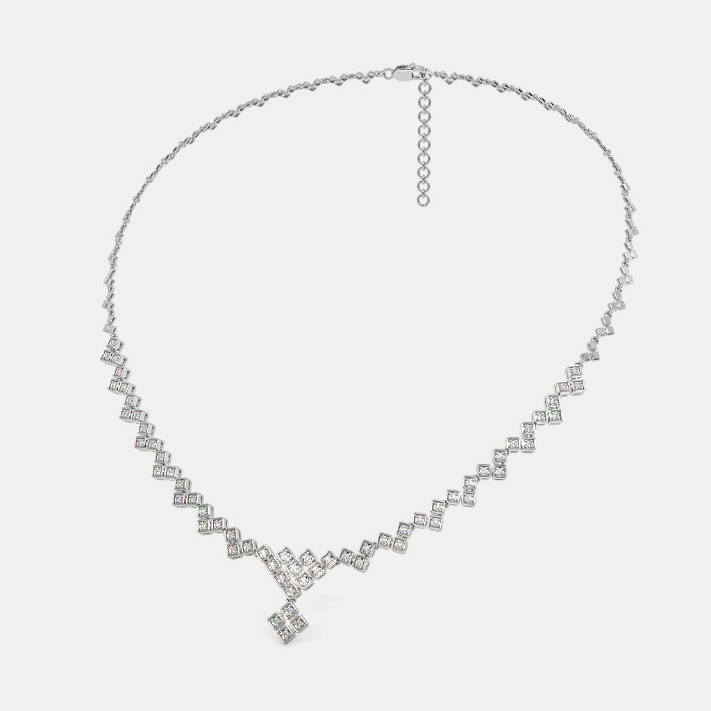 Gleam with Glamour: Stunning Diamond Necklace