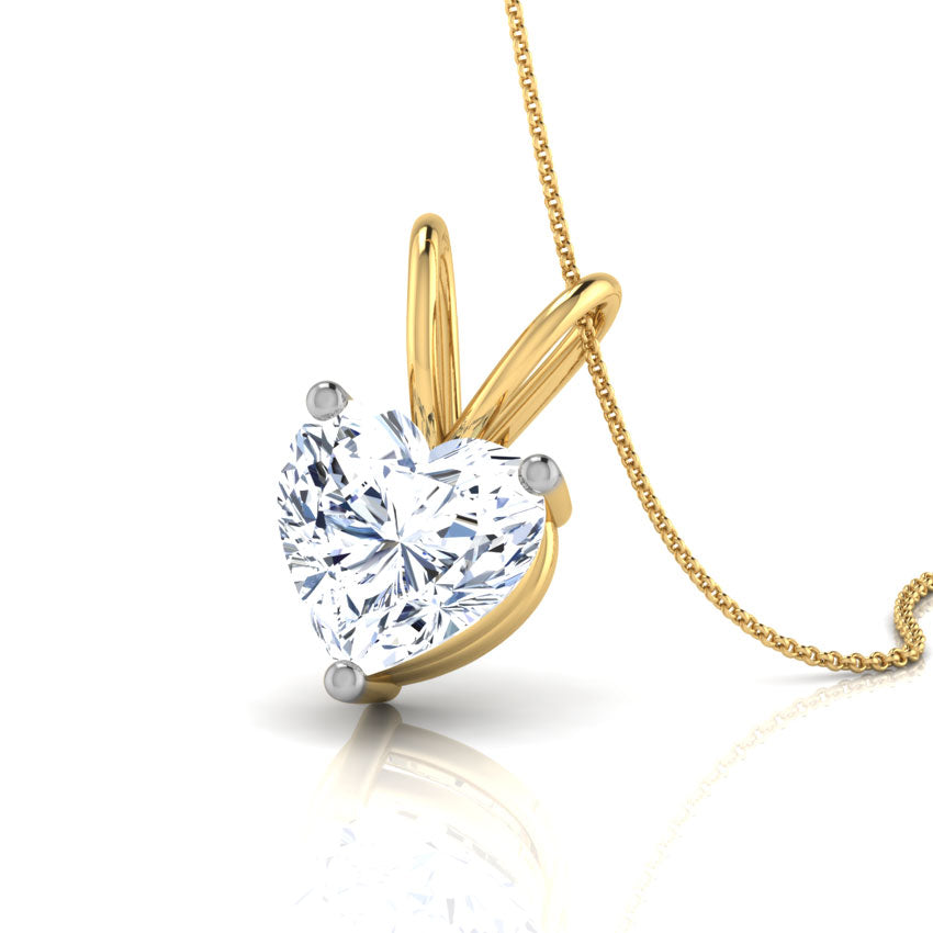 Solitaire Pendant with Heart Loop
