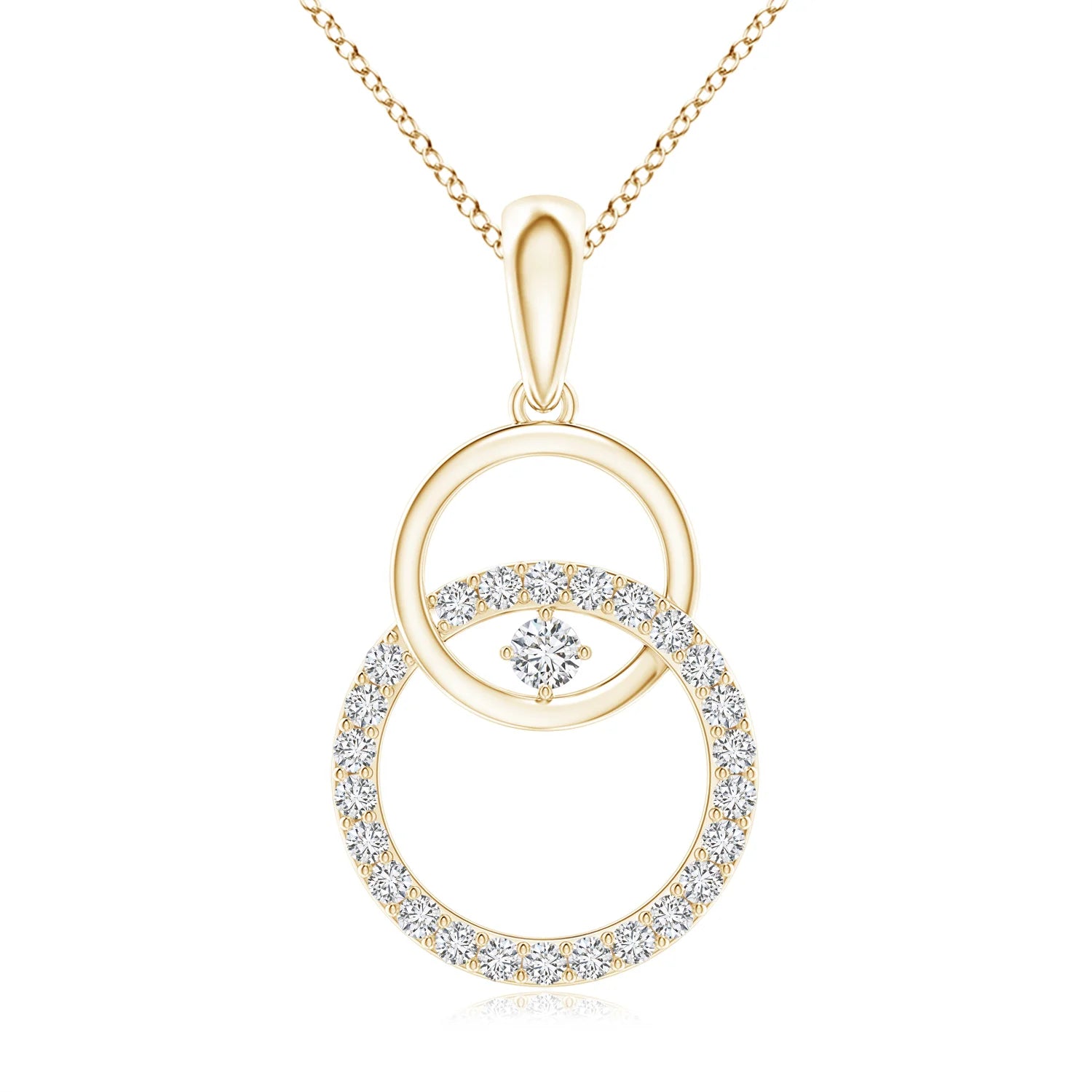 Interlocking Circle Diamond Pendant