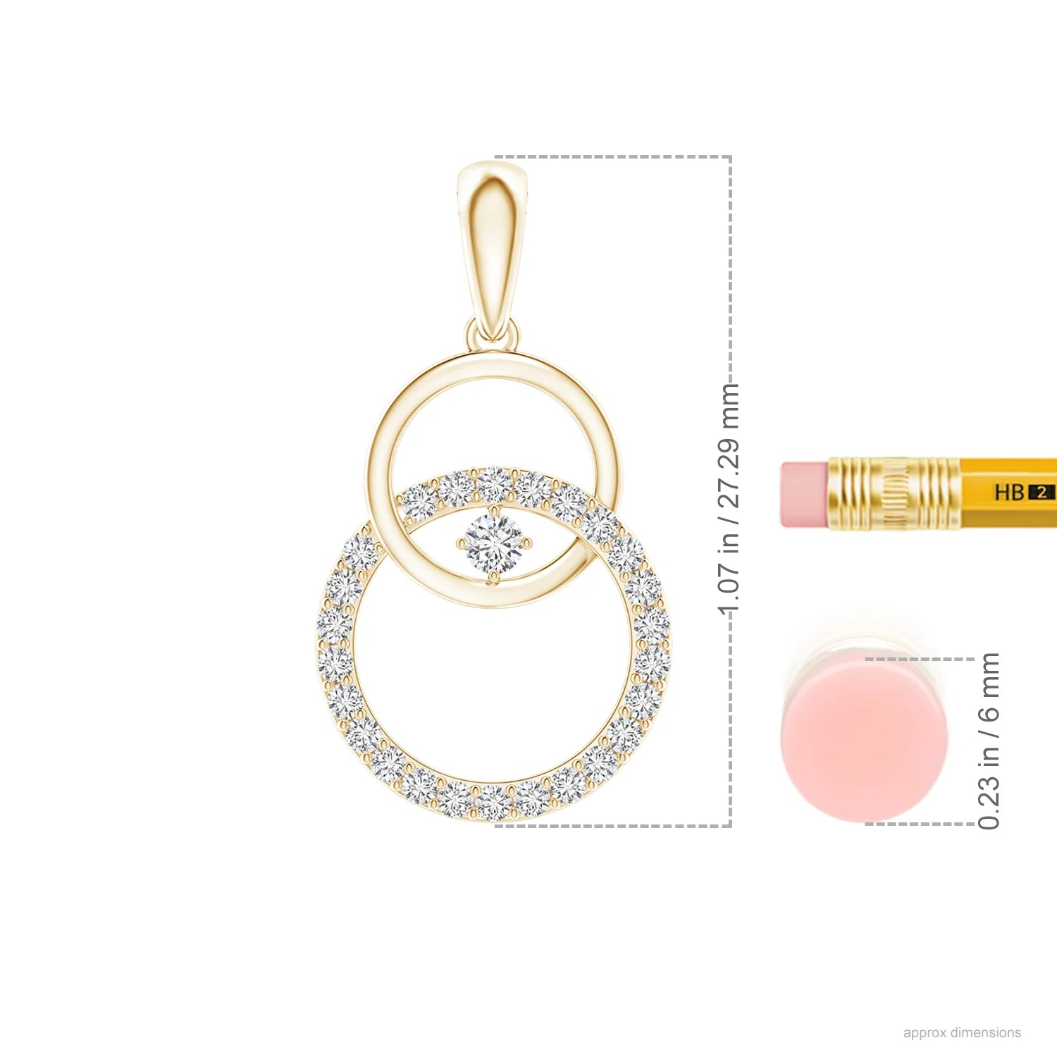 Interlocking Circle Diamond Pendant