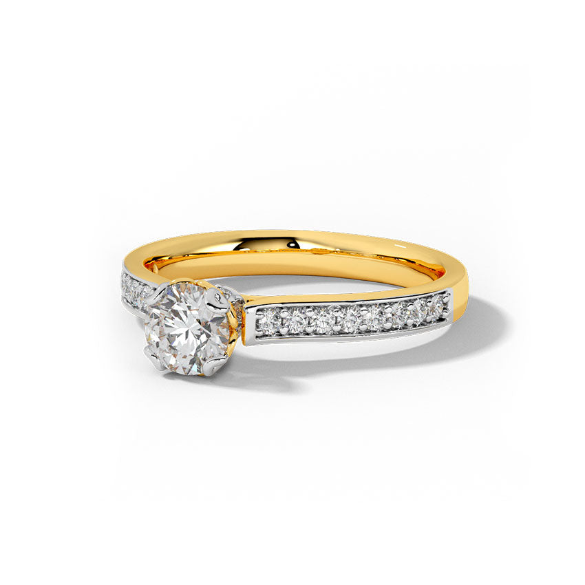 Solitaire Diamond Band Ring