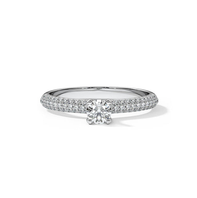 Solitaire Ring with Sleek Design