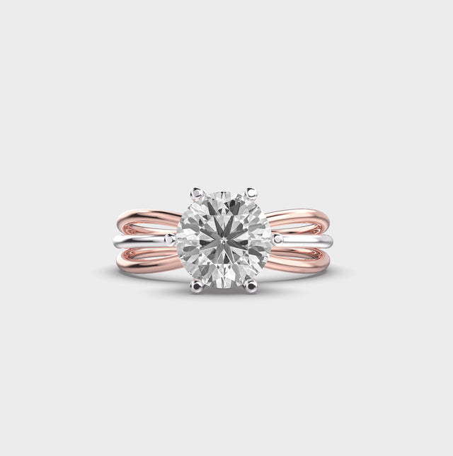 Solitaire Ring with Side Accents