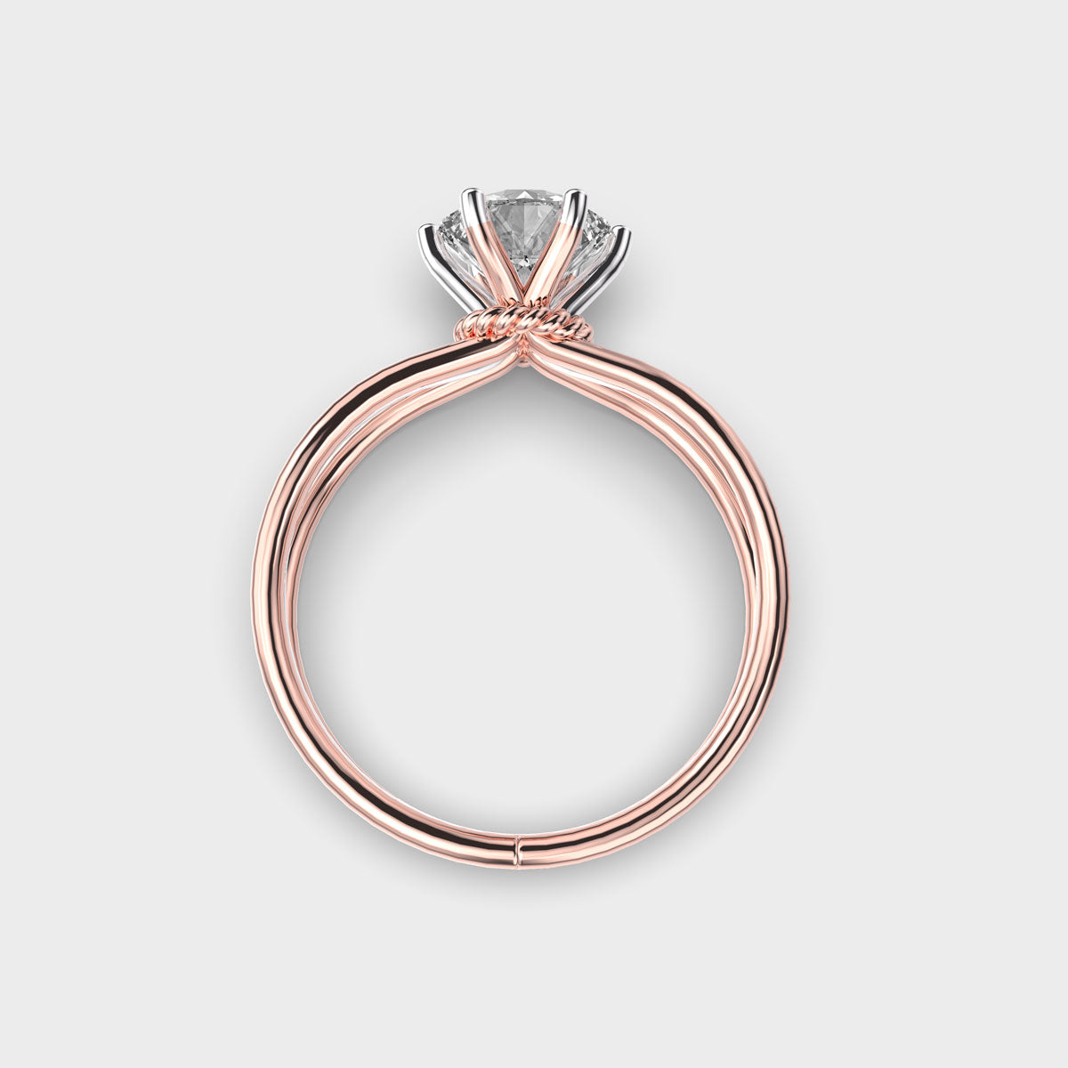 Solitaire Ring with Side Accents
