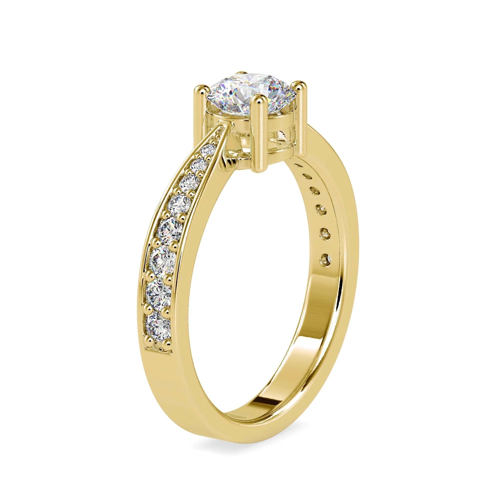 Solitaire Diamond Ring with Round Cut